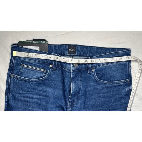 2-55 HUGO BOSS Men's Charleston Jeans Extra Slim Fit Dark Blue 33x32 - Picture 10 of 10